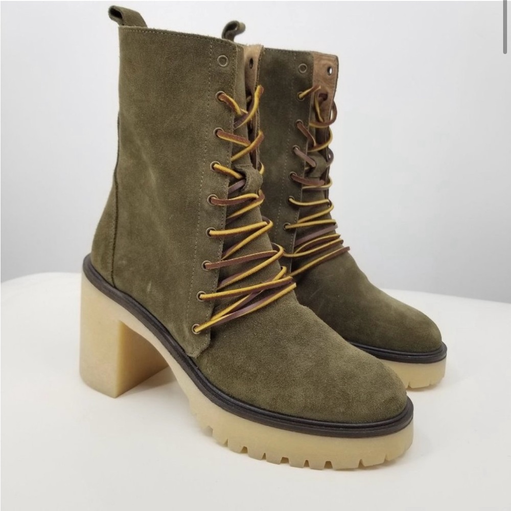Free People Dylan Boots Olive Army Green NWT